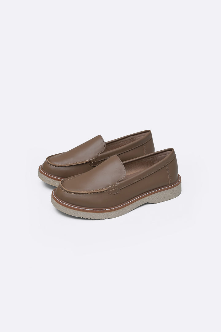 TAUPE STITCH MAMA LOAFERS