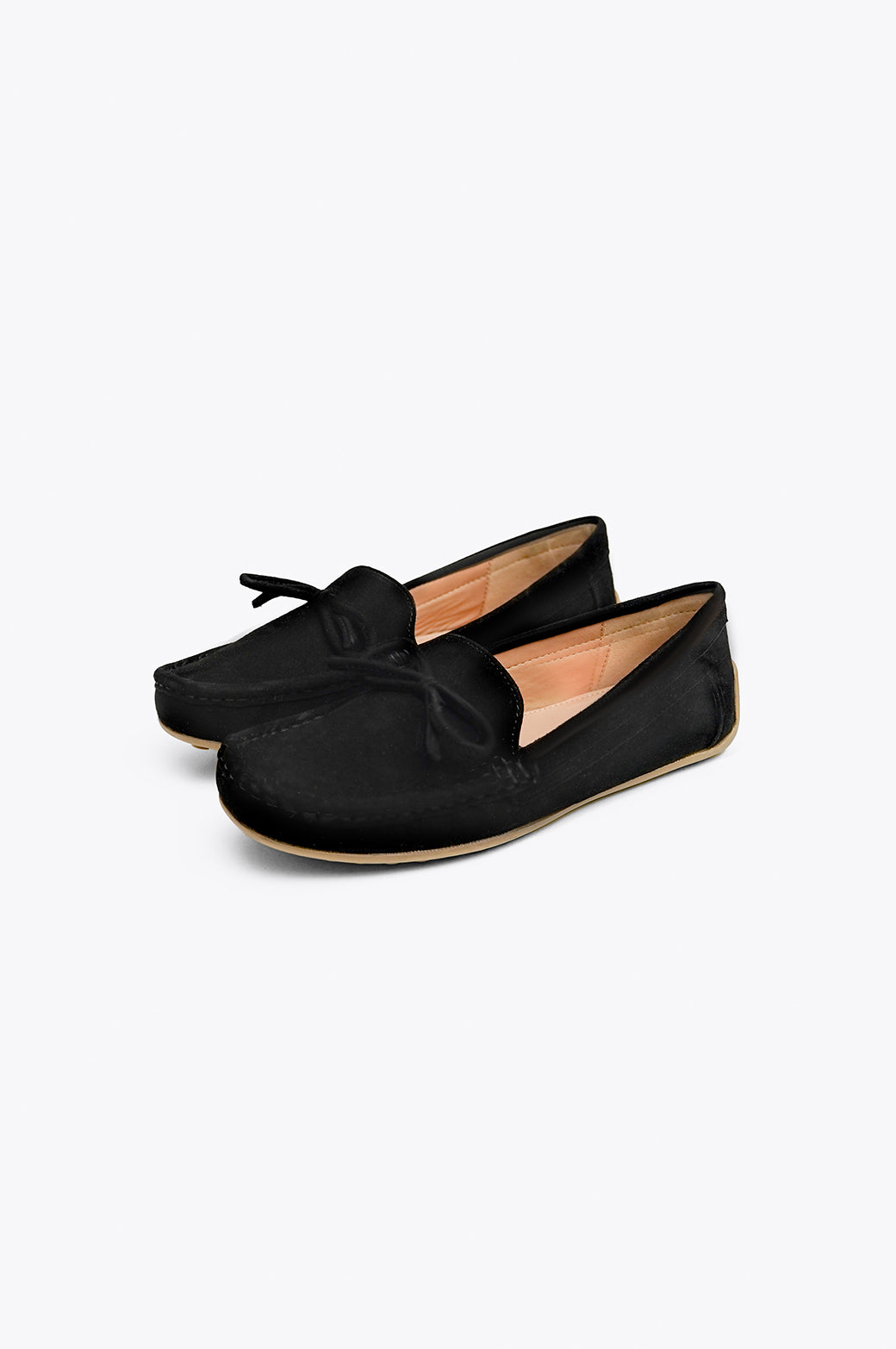 BLACK REAL LEATHER LOAFERS