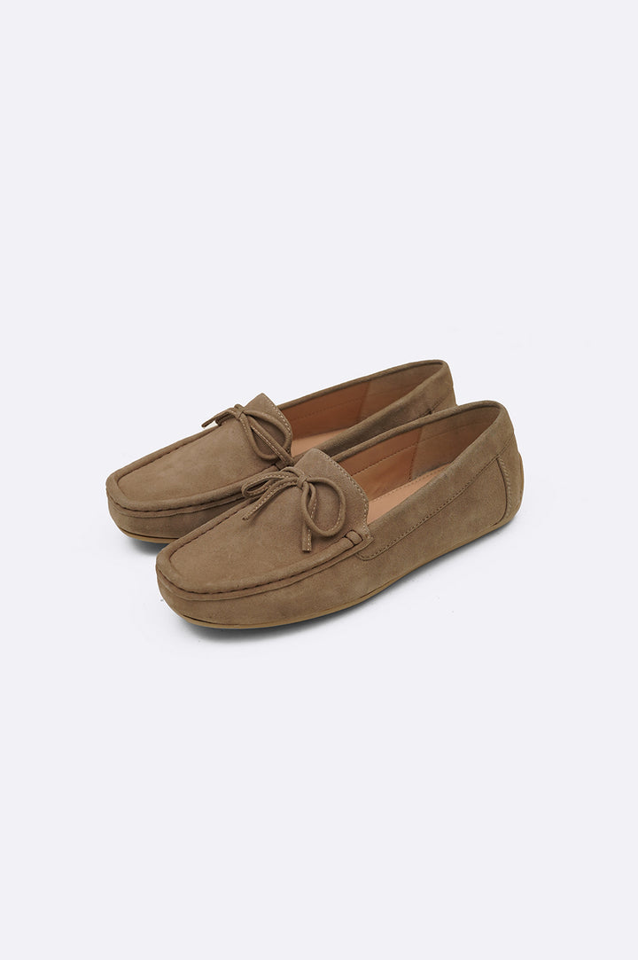 SAND REAL LEATHER LOAFERS