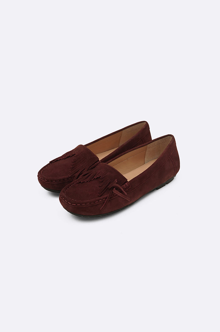 MAROON WOMAN LOAFERS