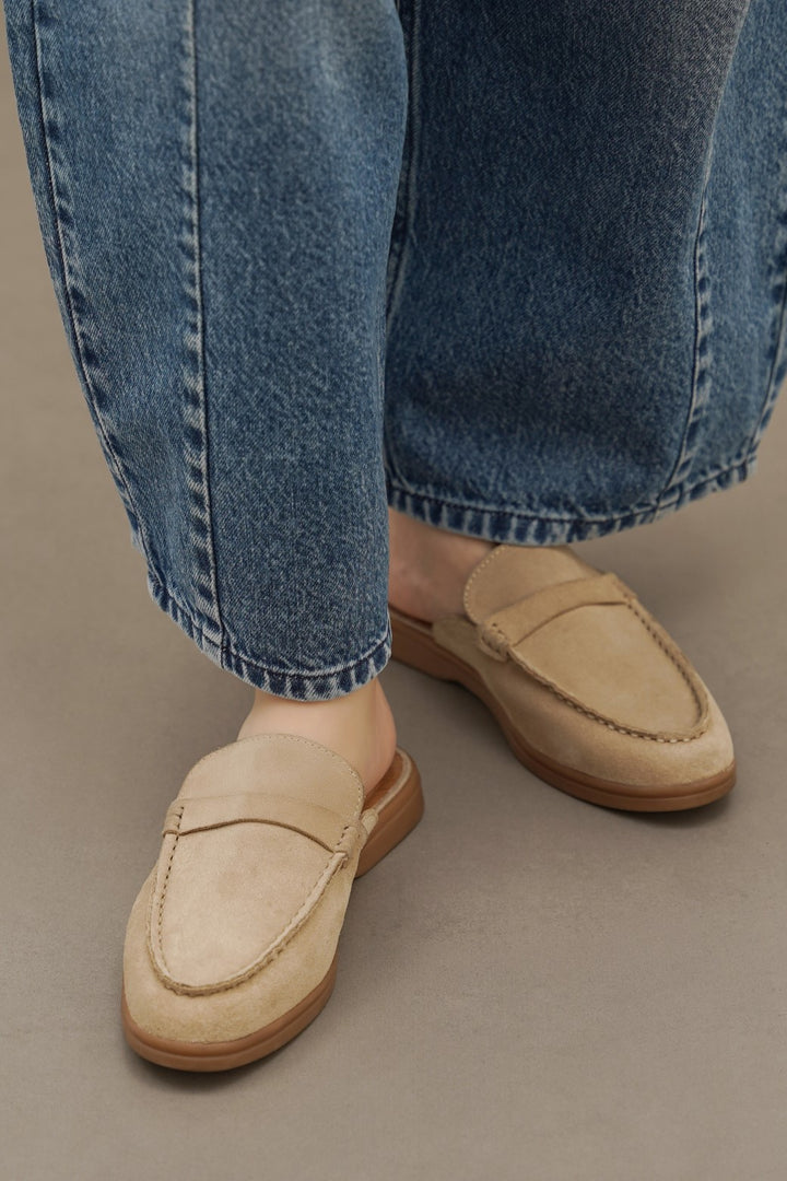 SUEDE LEATHER MULES