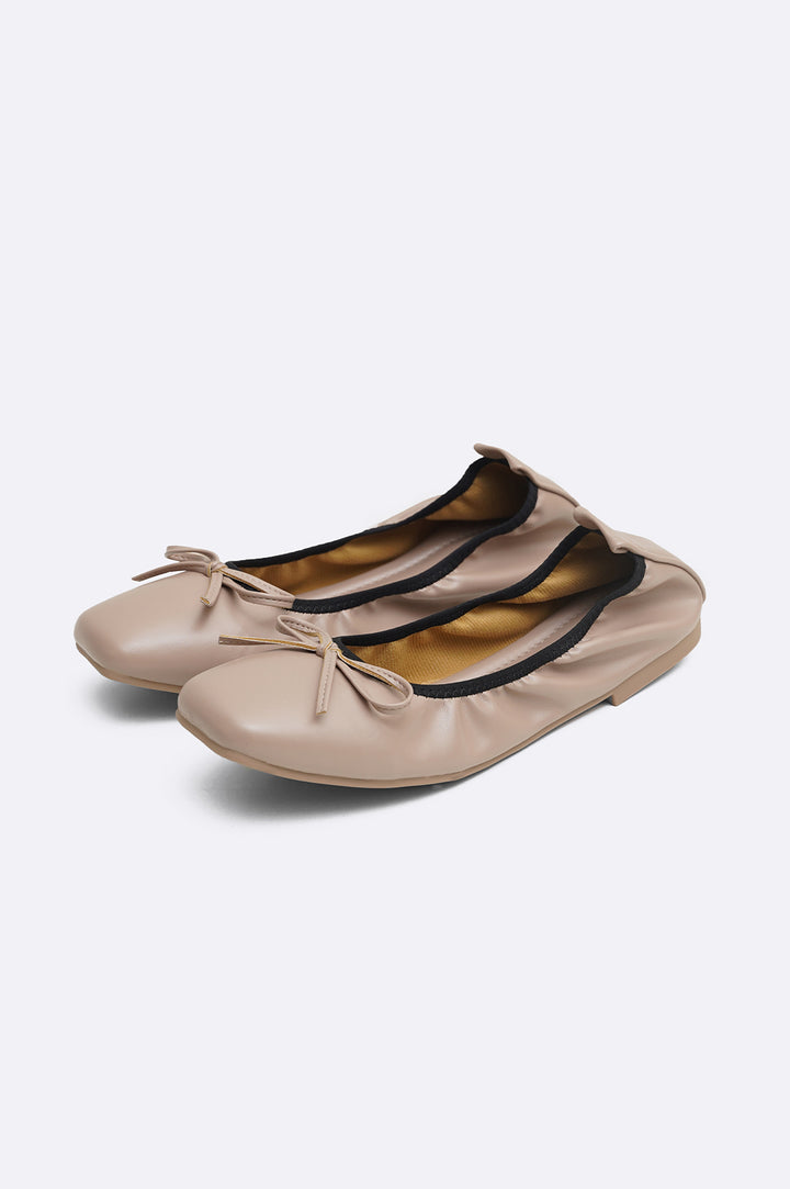 BEIGE MAMA BALLET PUMPS