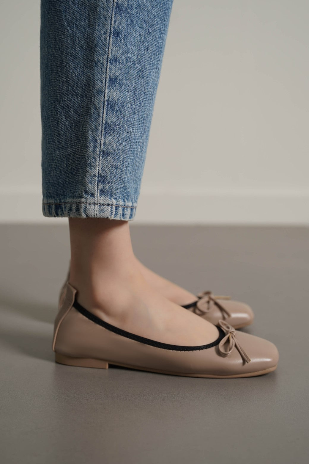 Beige ballet pumps online