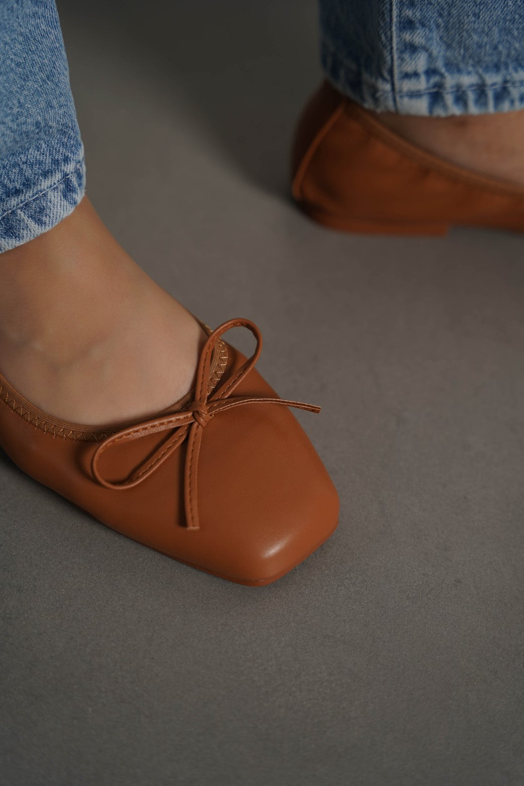 TAN MAMA BALLET PUMPS