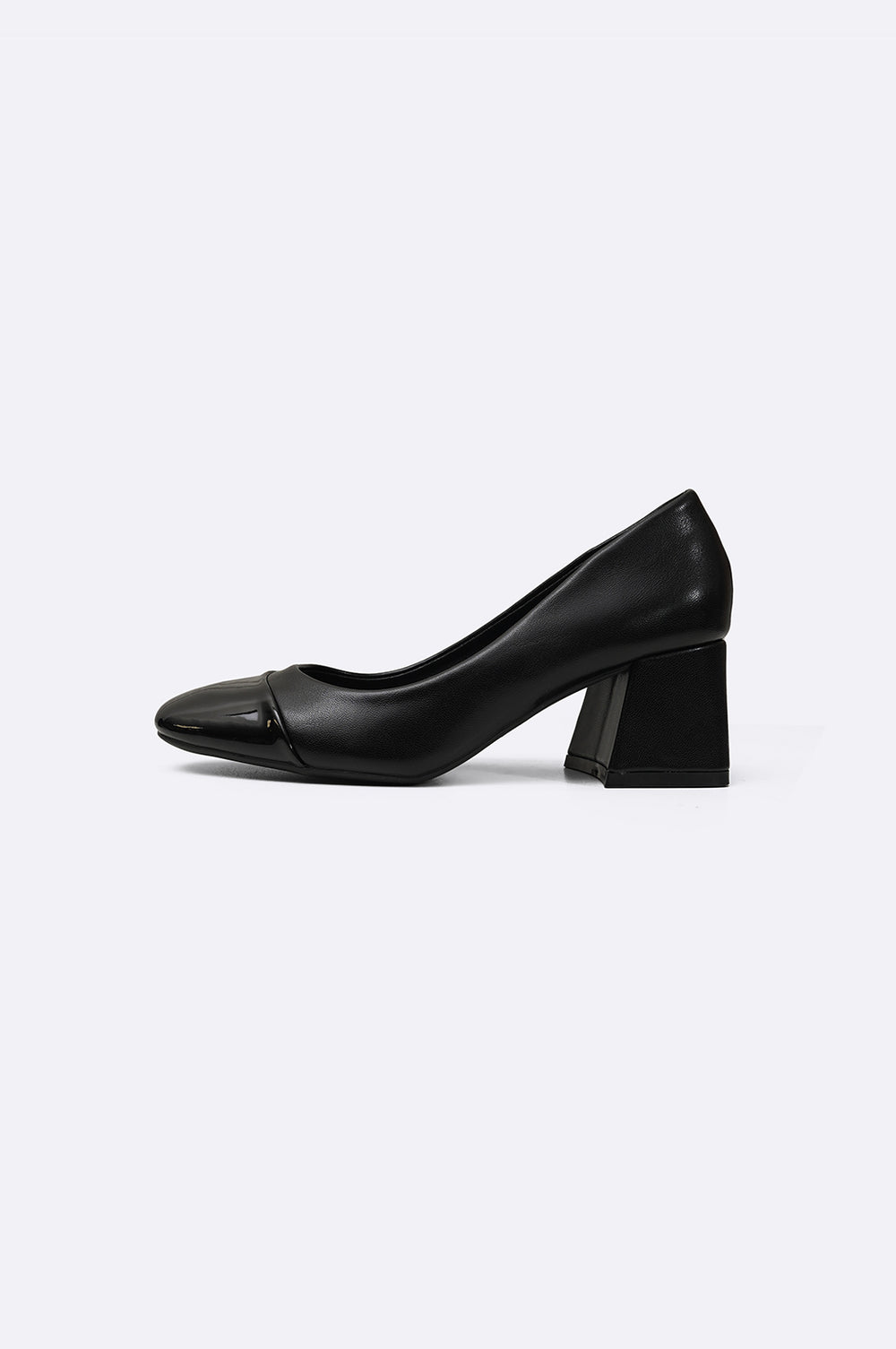 BLACK MAMA BLOCK HEEL PUMPS