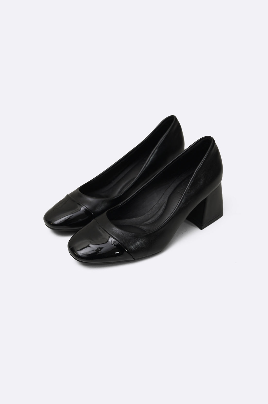 BLACK MAMA BLOCK HEEL PUMPS