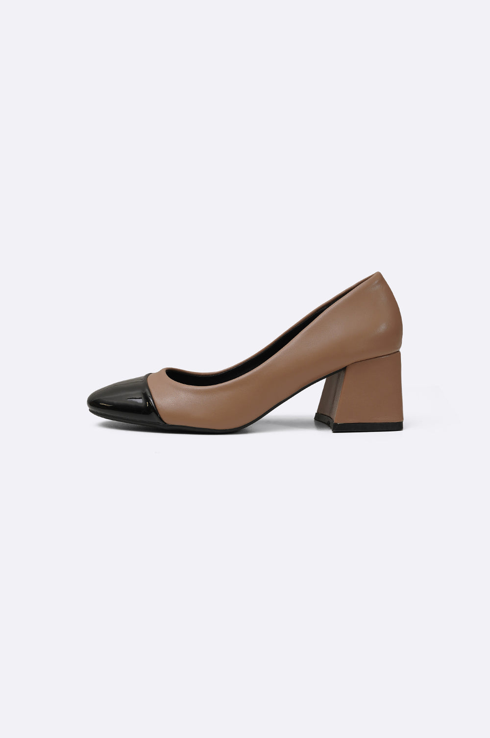 KHAKI MAMA BLOCK HEEL PUMPS