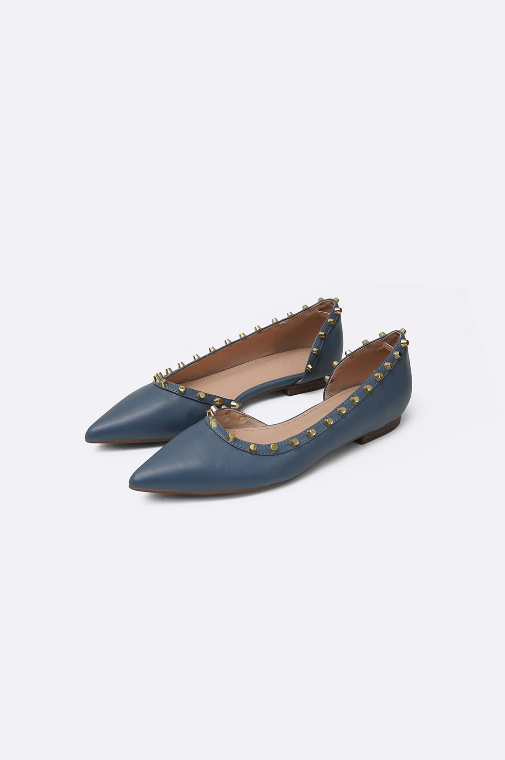 BLUE MILAN STUDDED PUMPS