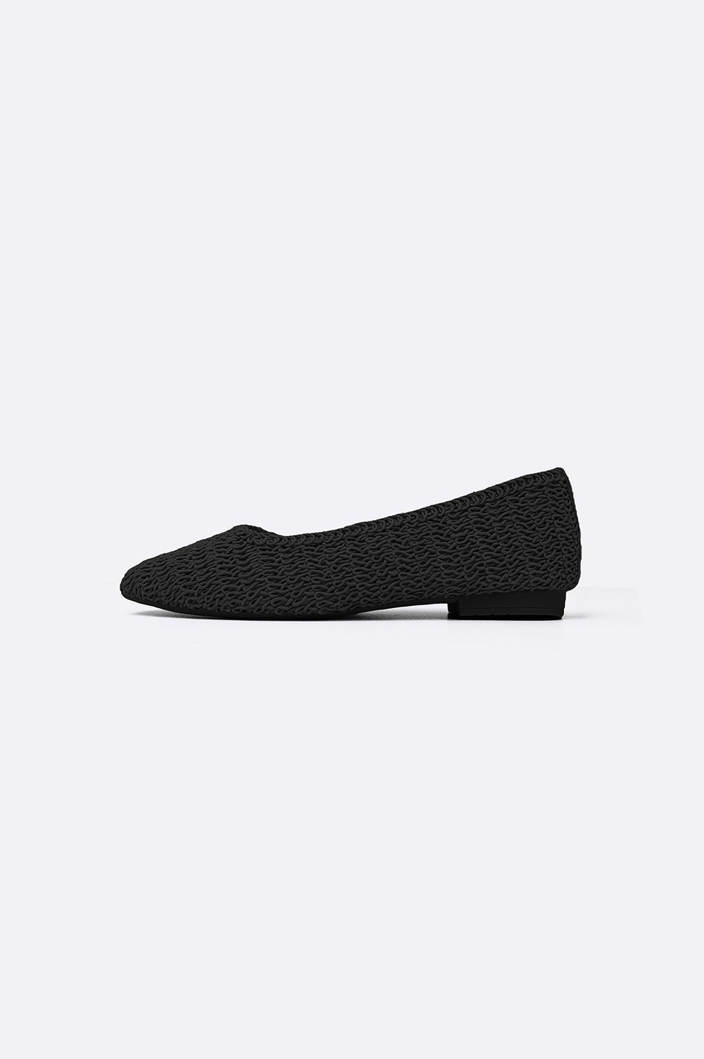 BLACK CARLA WOVEN FLATS