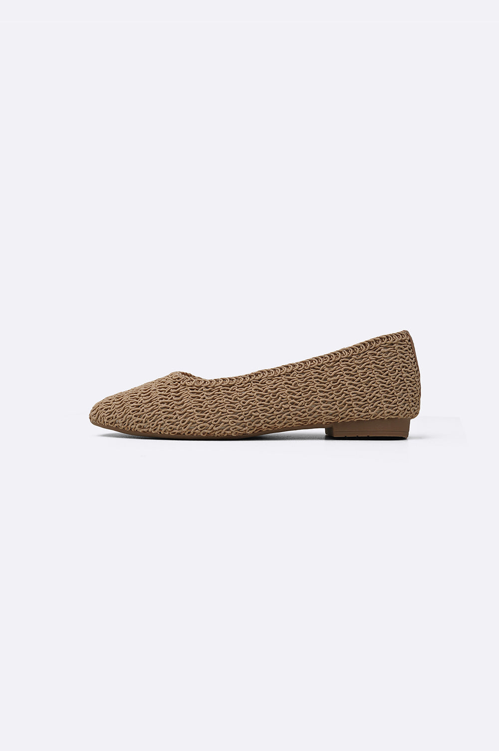 KHAKI CARLA WOVEN FLATS