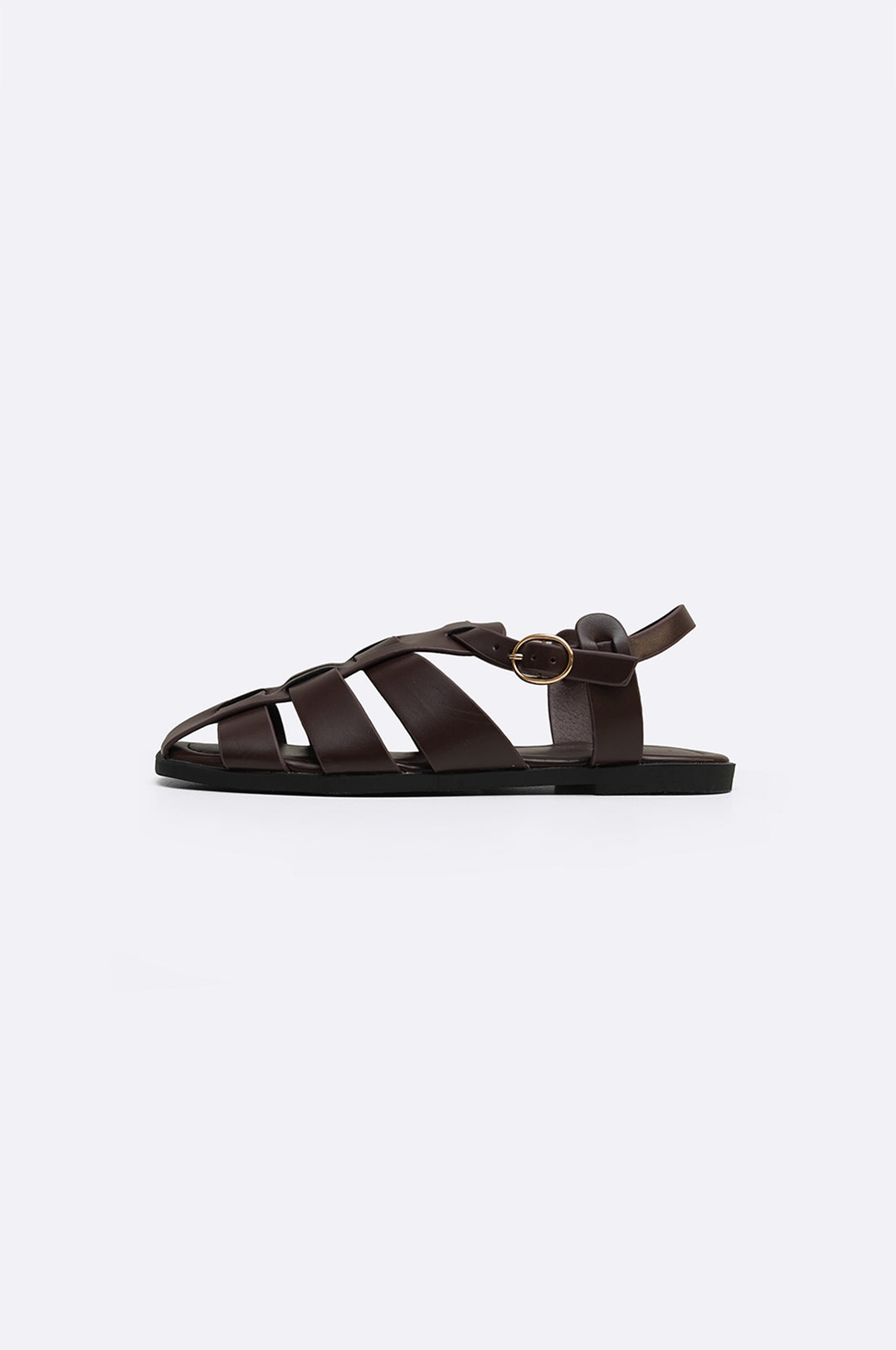 DARK BROWN CLASSIC FISHERMAN'S SANDALS