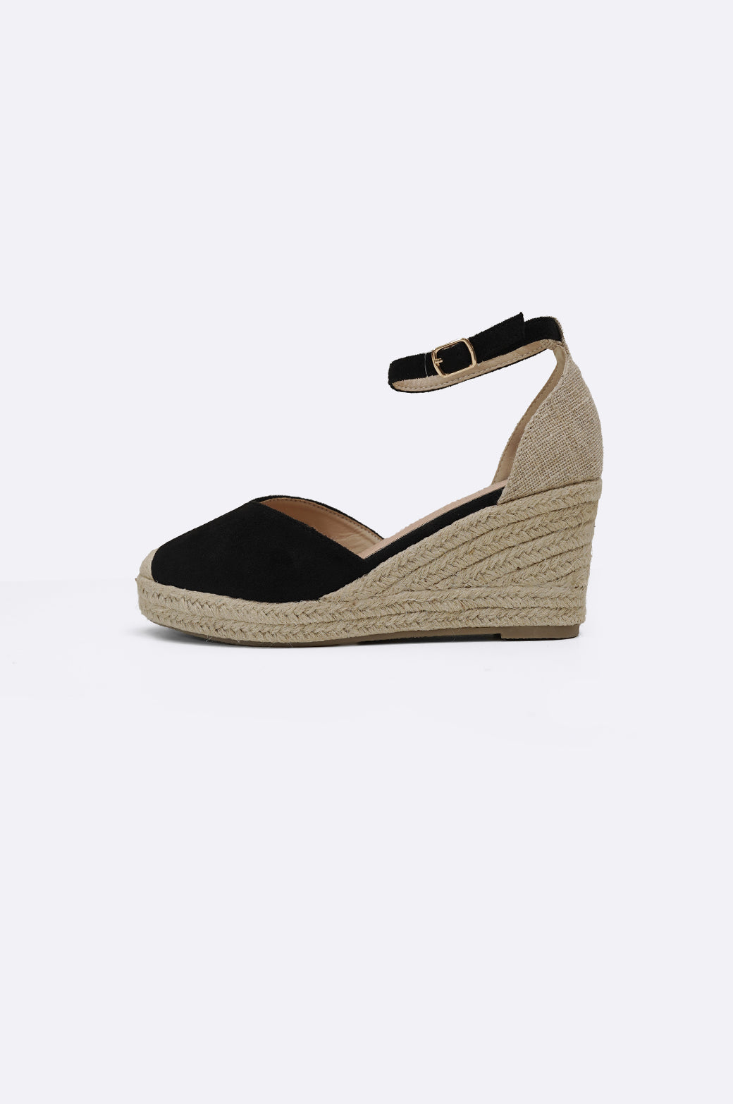 BLACK CLASSIC ESPADRILLE WEDGE