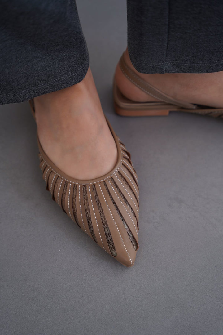 KHAKI HORIZON SLINGBACKS