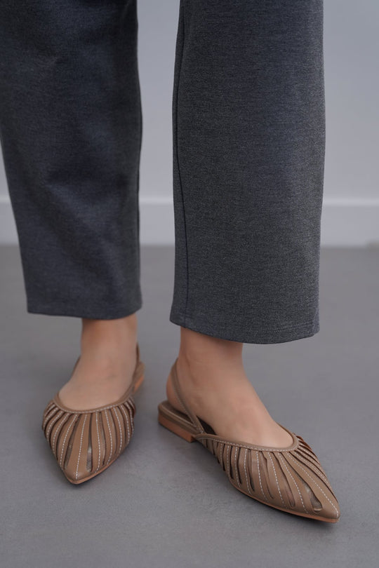 KHAKI HORIZON SLINGBACKS