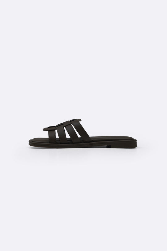 OLIVE VENETO CAGED SLIDES