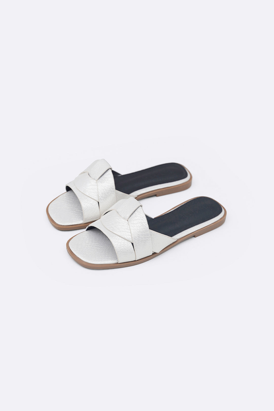 OFF WHITE PYTHON GLAZE SLIDES