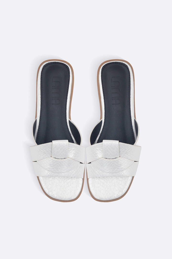 OFF WHITE PYTHON GLAZE SLIDES