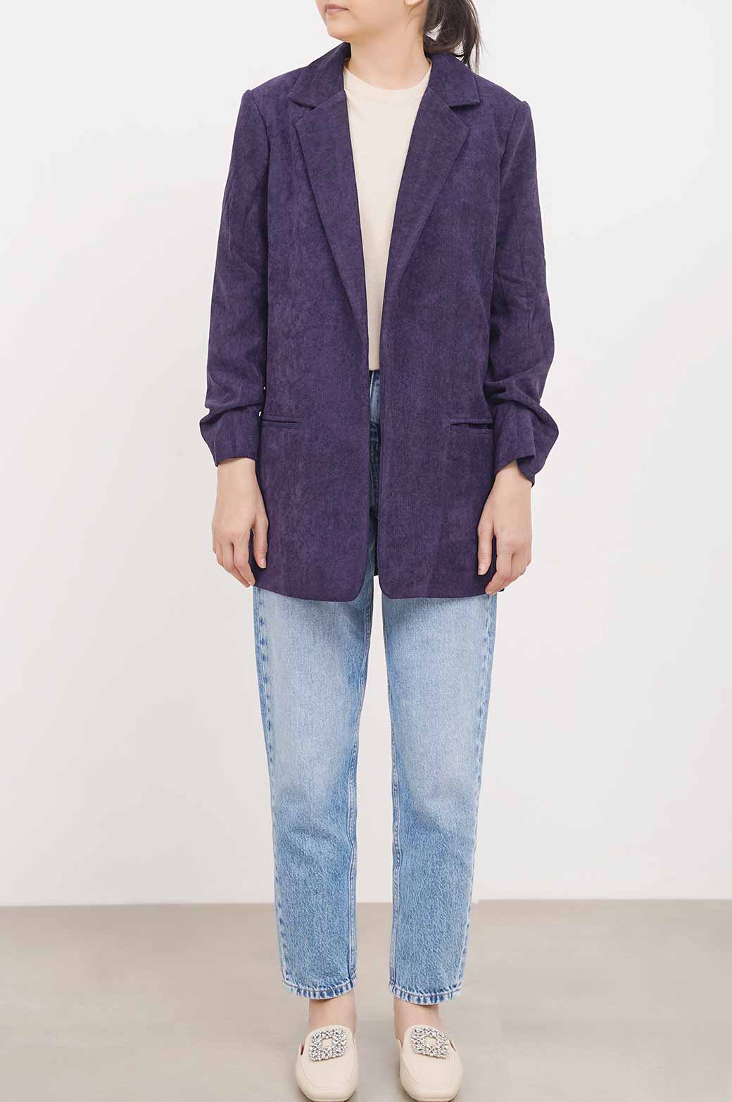 NAVY TAPESTRY WINTER BLAZER