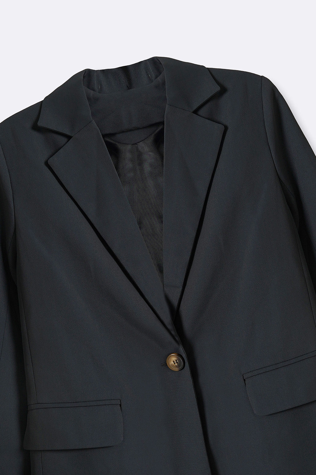 NAVY BASIC SINGLE-BUTTON BLAZER