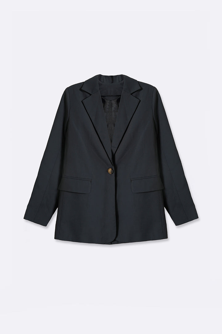 BASIC SINGLE-BUTTON BLAZER