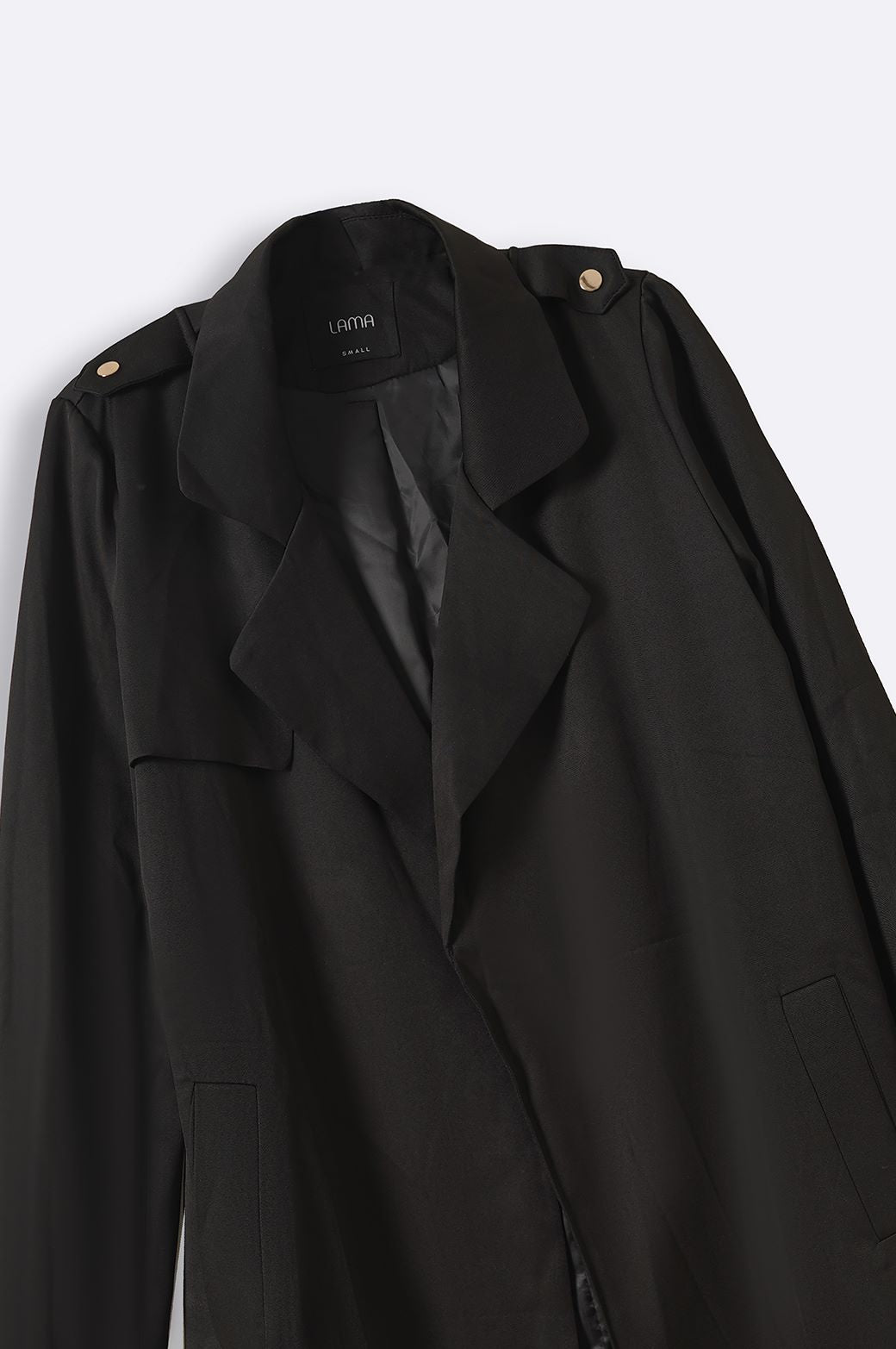 BLACK CLASSIC TRENCH COAT