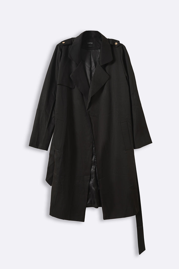 BLACK CLASSIC TRENCH COAT