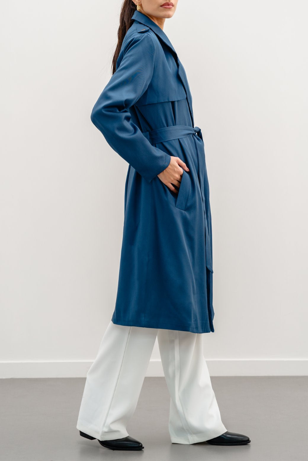 NAVY CLASSIC TRENCH COAT