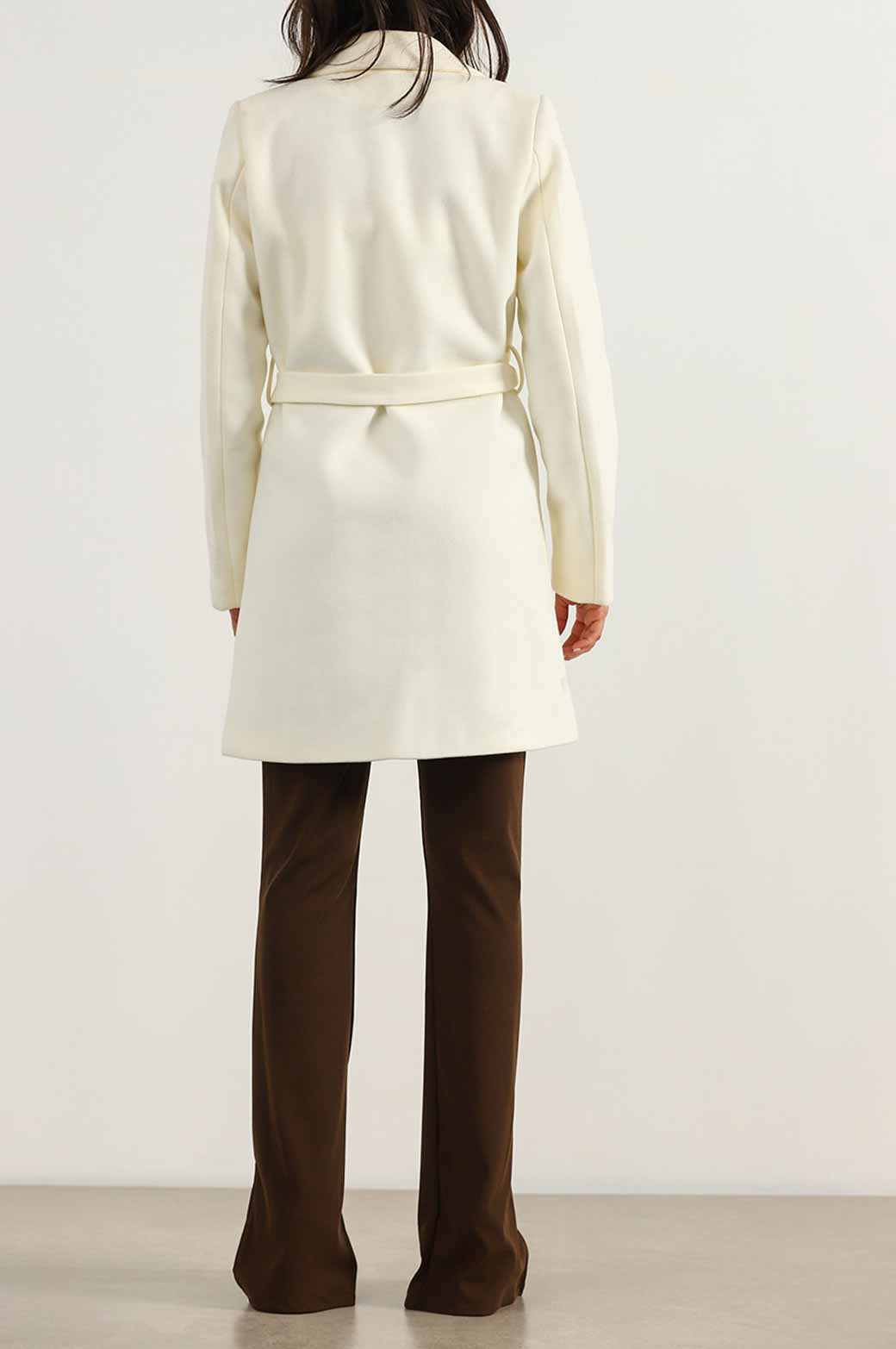 CREAM LILY MID-LENGTH COAT