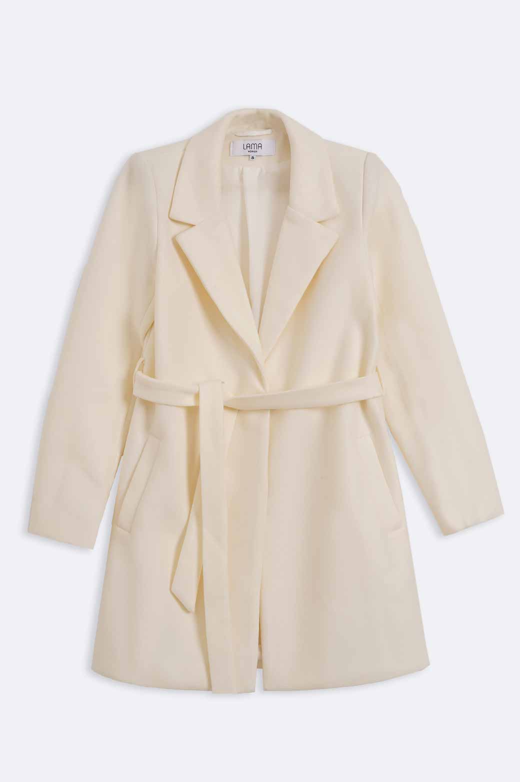 CREAM LILY MID-LENGTH COAT