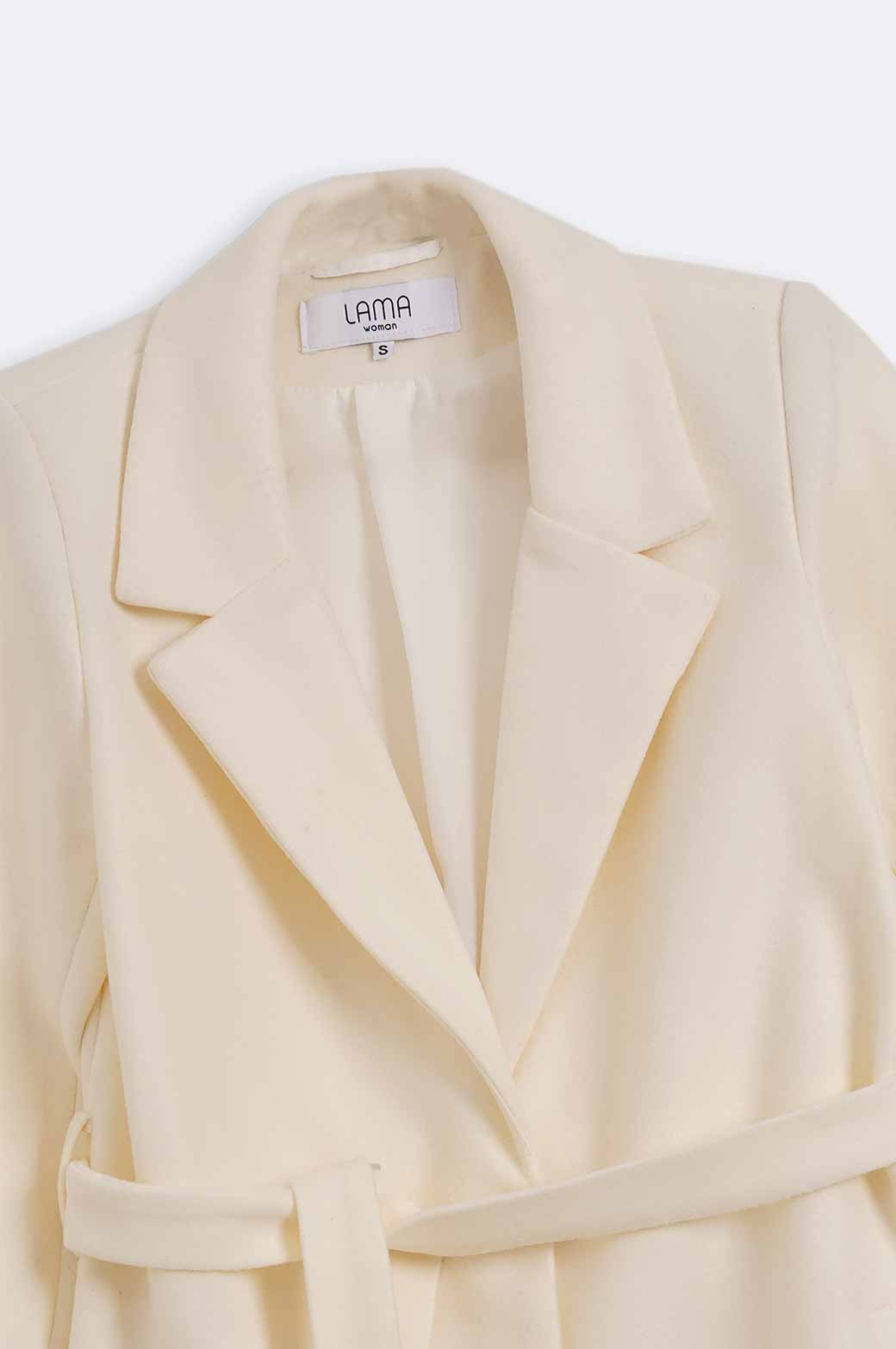 CREAM LILY MID-LENGTH COAT