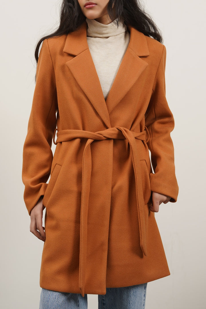 KHAKI LILY MID-LENGTH COAT