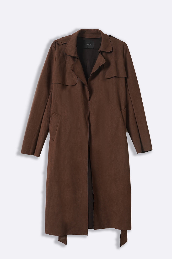 SUEDE TRENCH COAT