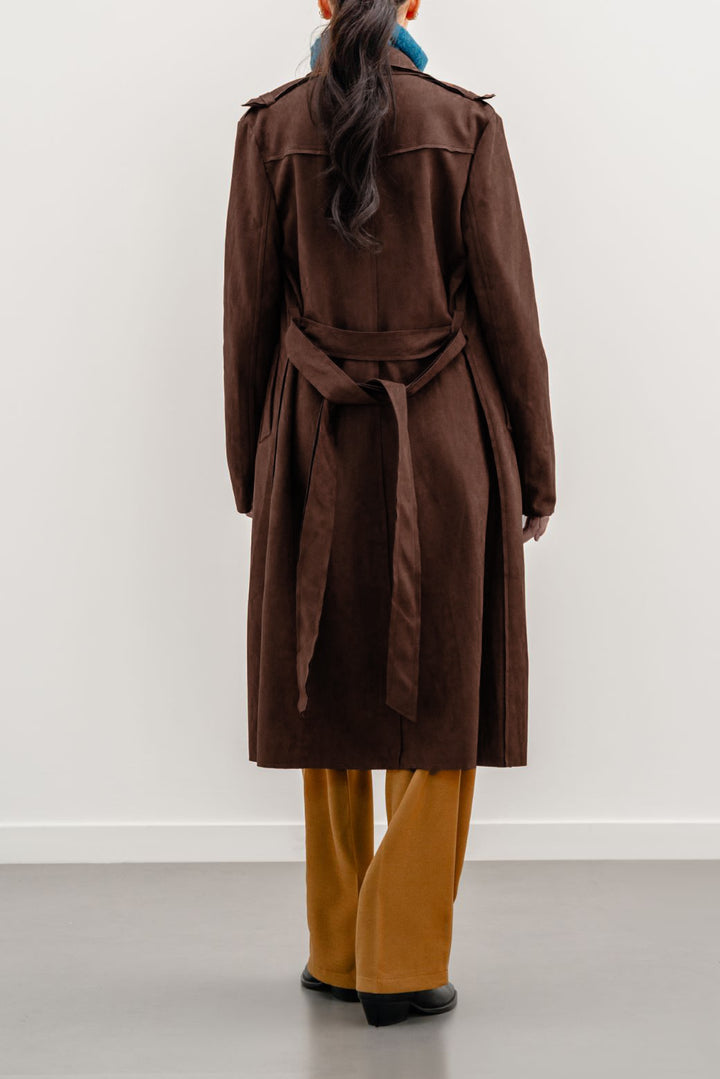 SUEDE TRENCH COAT