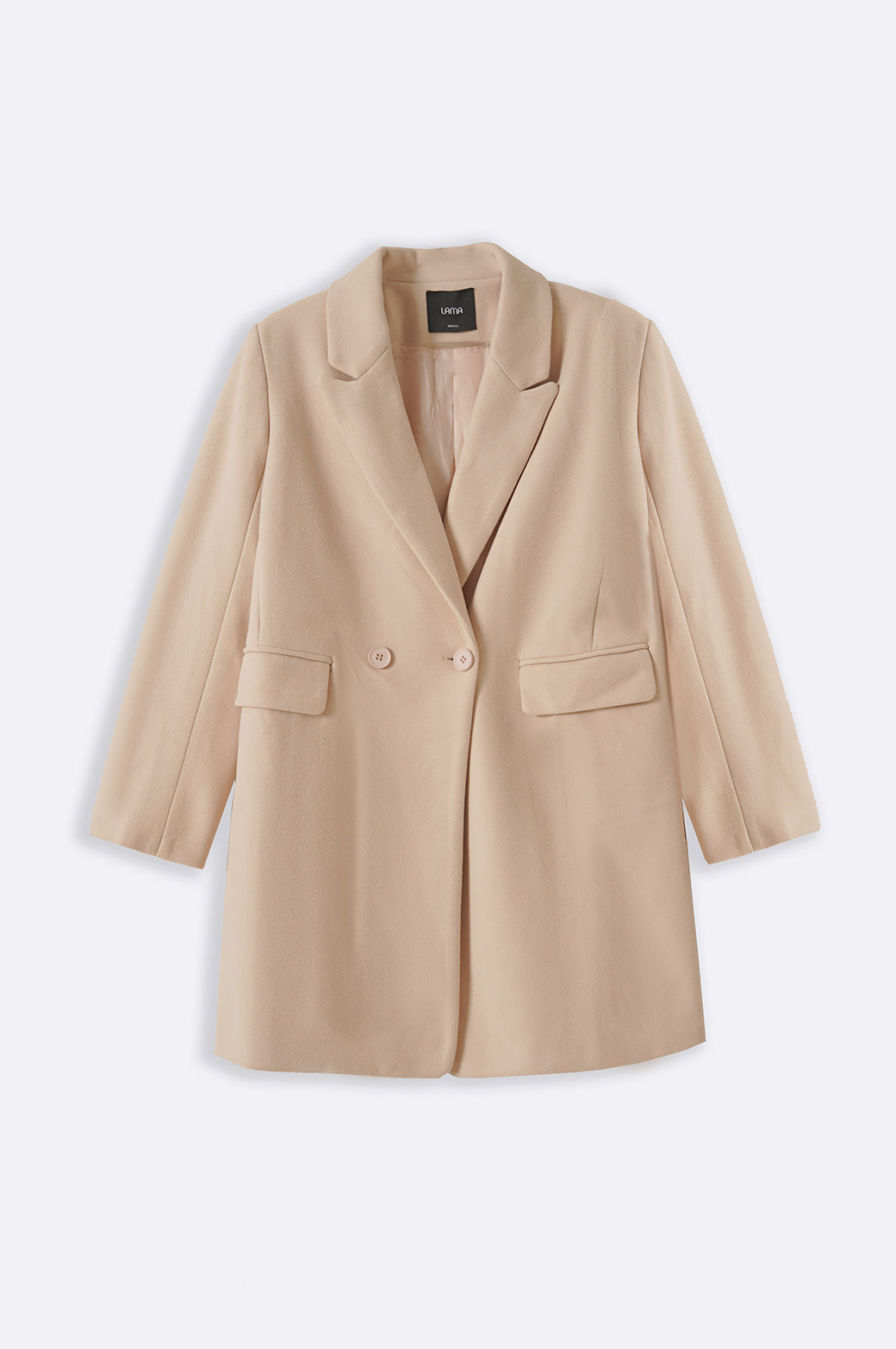 BEIGE RIZA DOUBLE BREASTED COAT