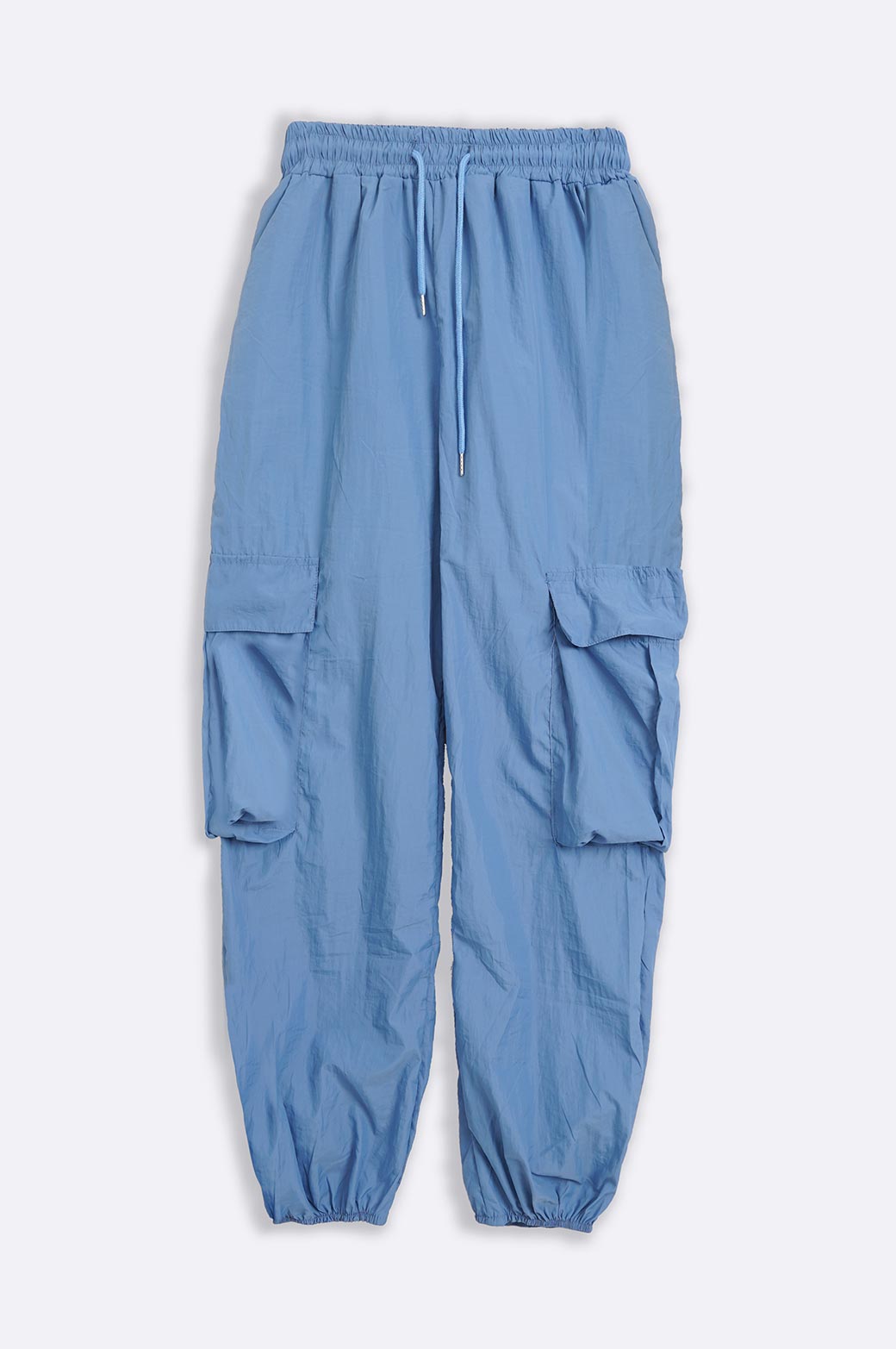 BLUE PARACHUTE DRAWSTRING PANTS