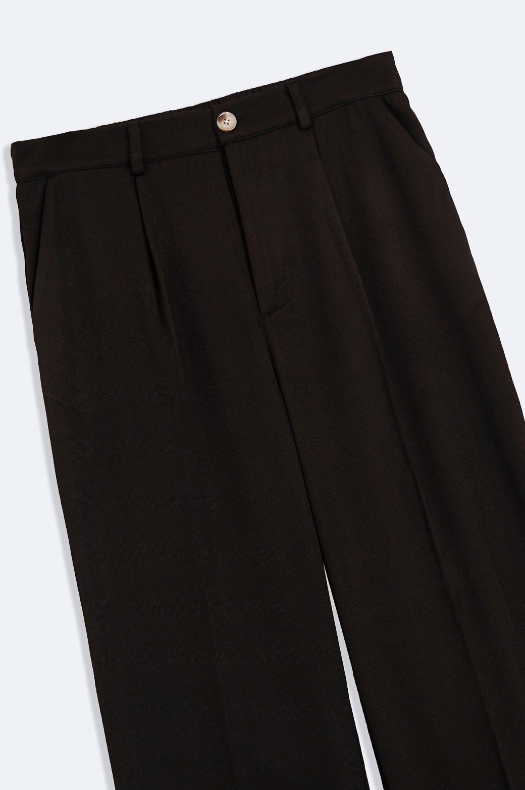 BLACK STRAIGHT TAILORED PANTS