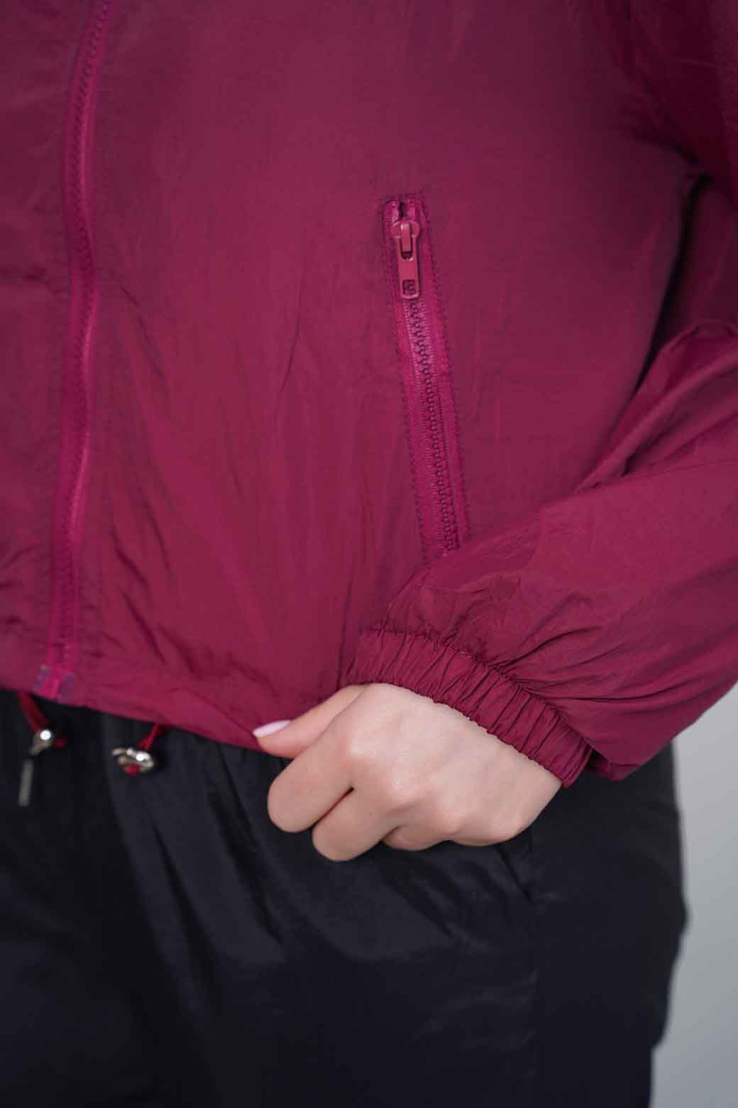 MAROON PARACHUTE JACKET