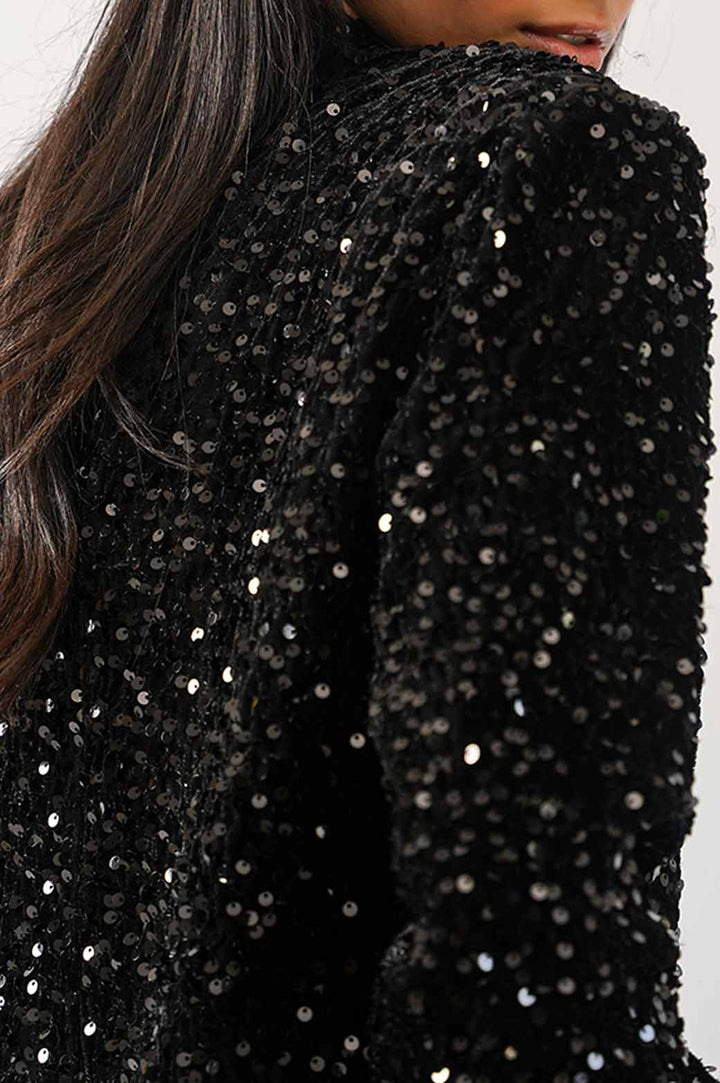 ALL BLACK SEQUINNED EVENING BLAZER