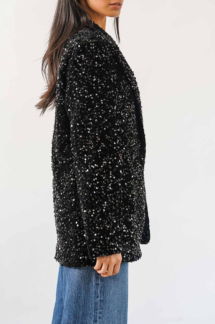 ALL BLACK SEQUINNED EVENING BLAZER