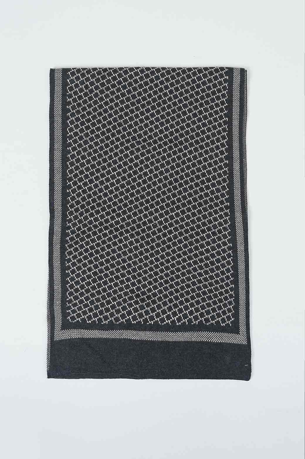 CAMEL WOVEN PATTERNED SCARF