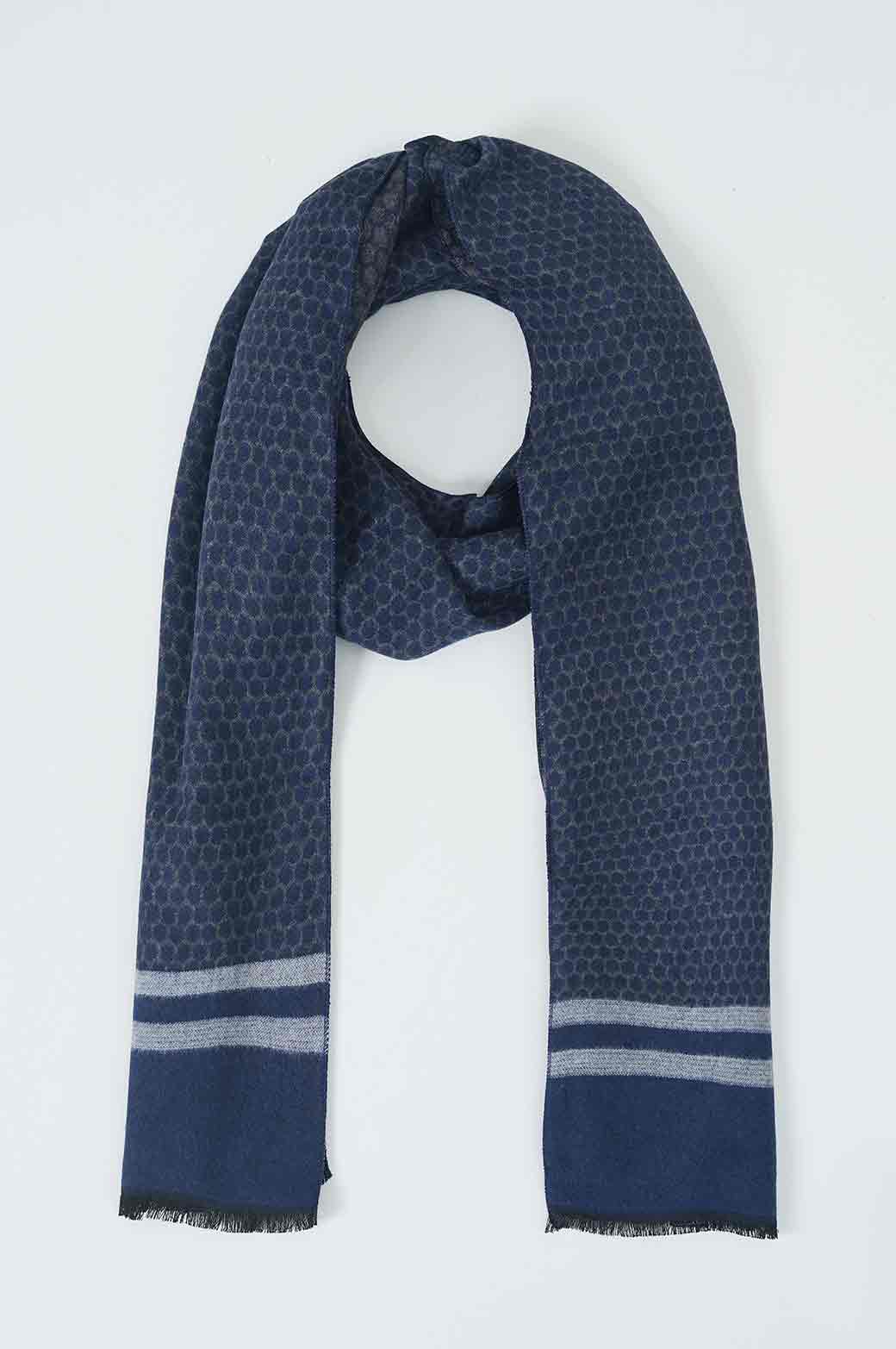 BLUE FINE KNIT SCARF