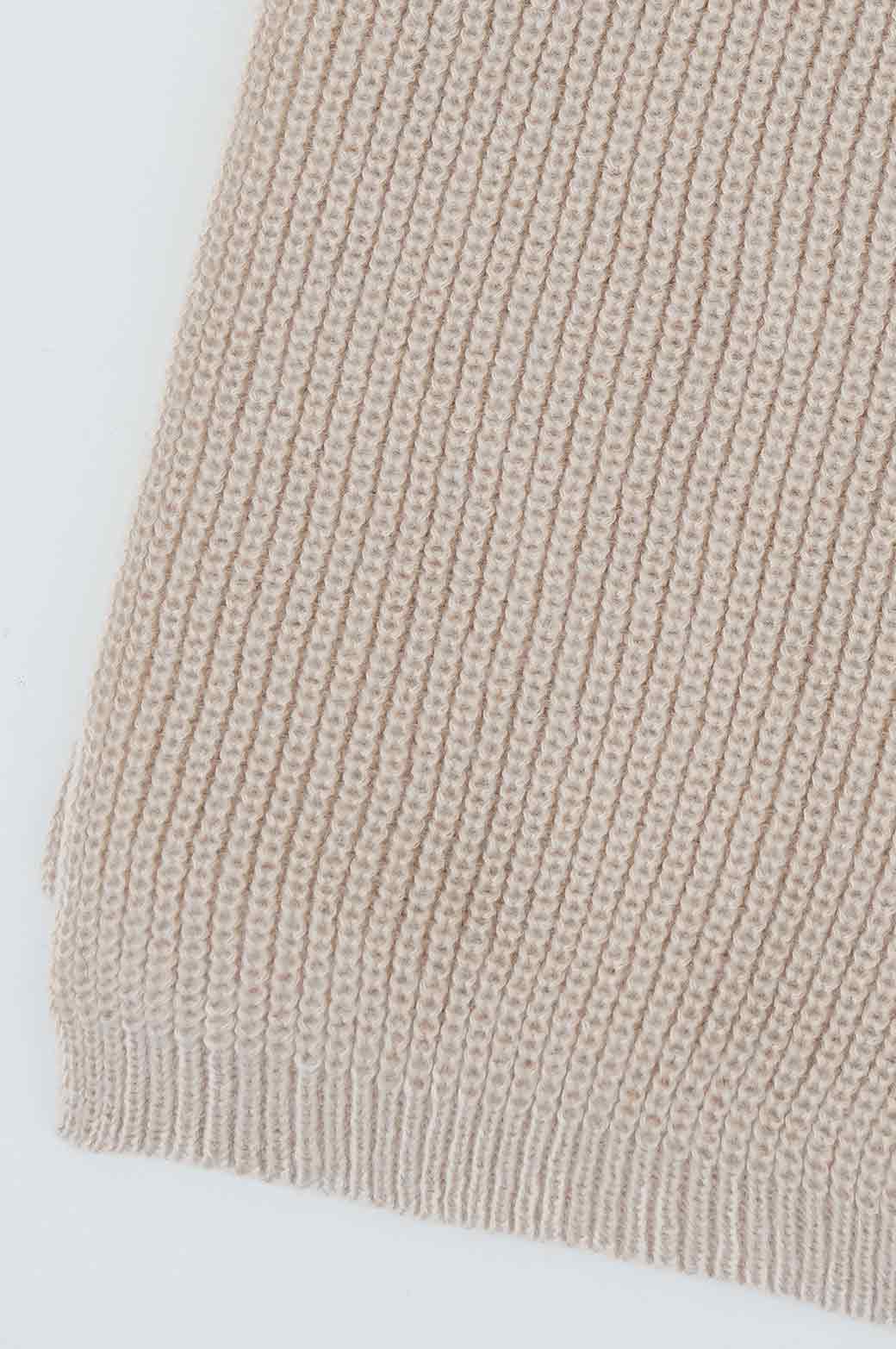 BEIGE BASIC KNIT SCARF