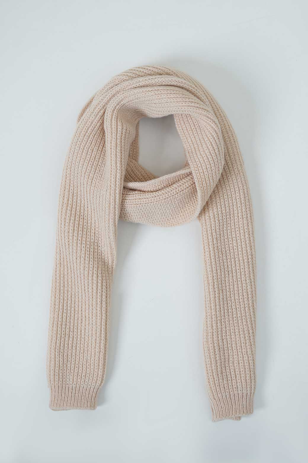 BEIGE BASIC KNIT SCARF