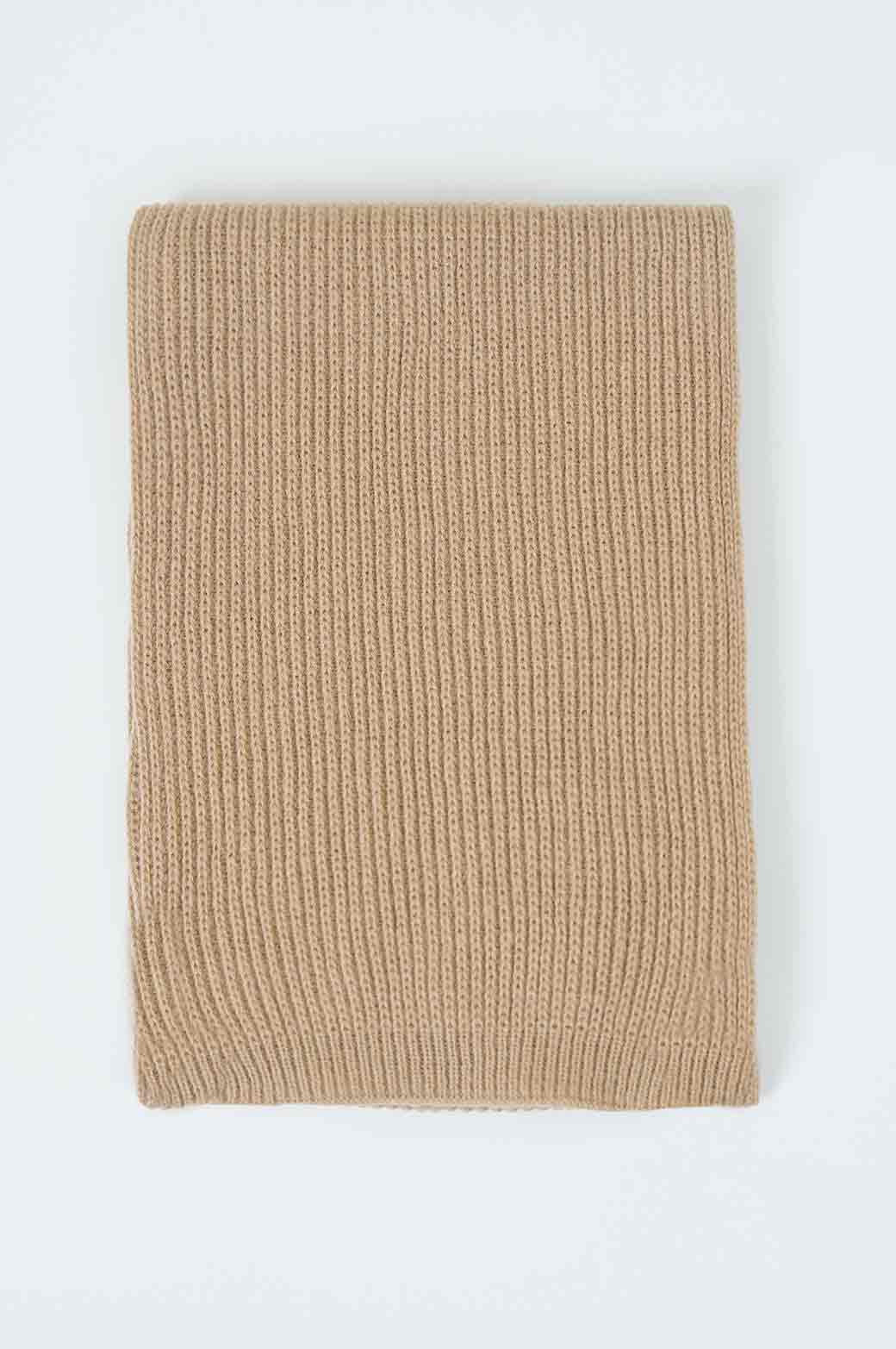 CAMEL BASIC KNIT SCARF