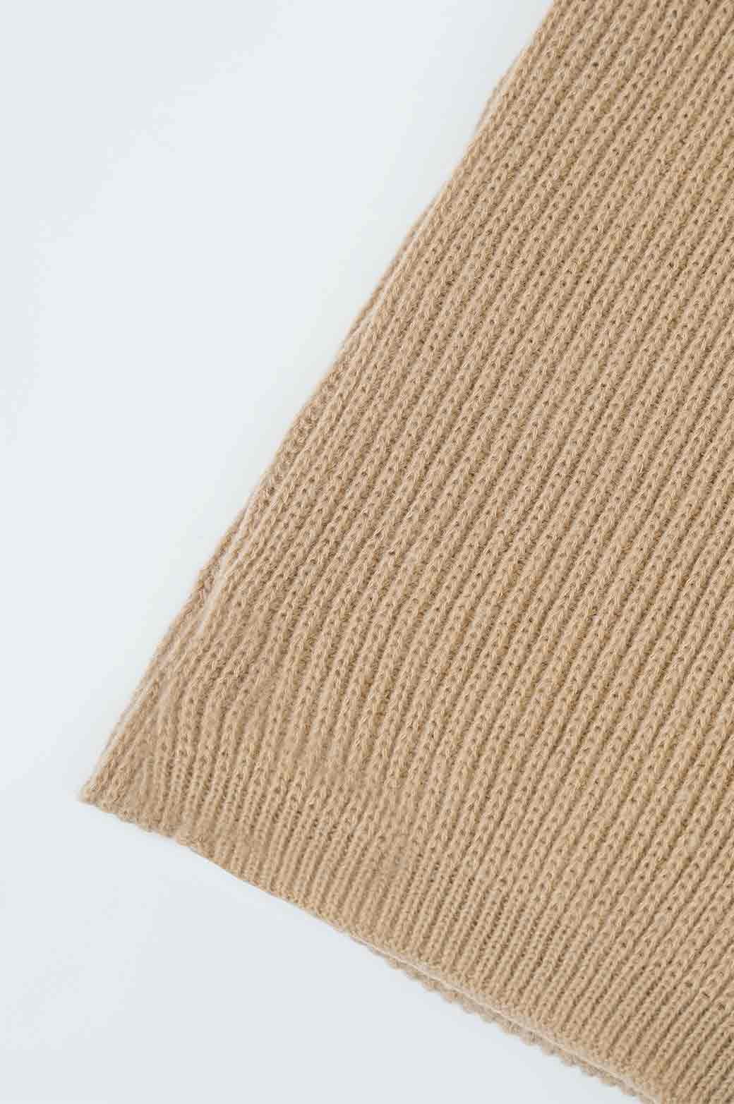 CAMEL BASIC KNIT SCARF