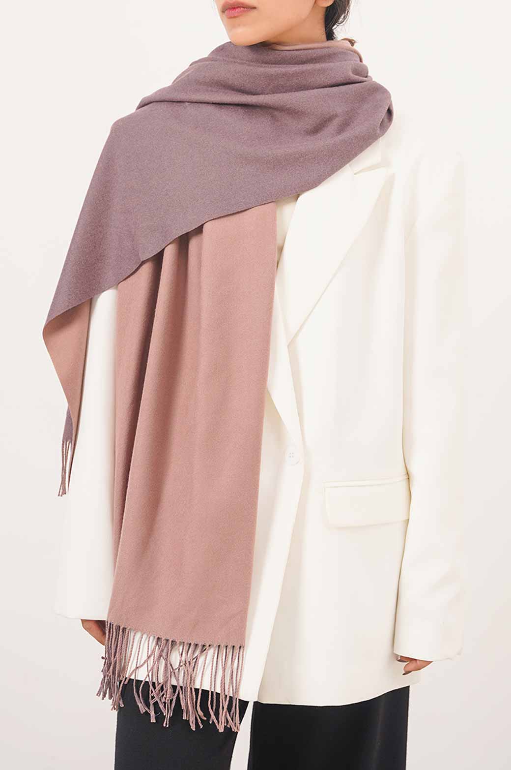 BEAN PASTE TWO-TONE SOFT SCARF