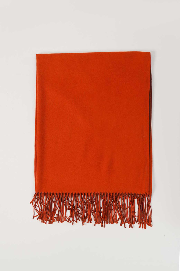 RED RUST TWO-TONE SOFT SCARF