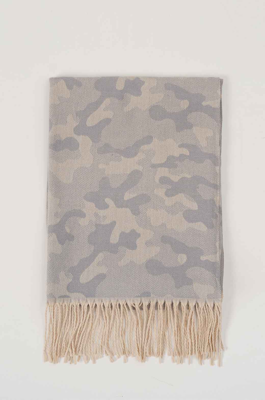 GREY CAMOUFLAGE WINTER SCARF