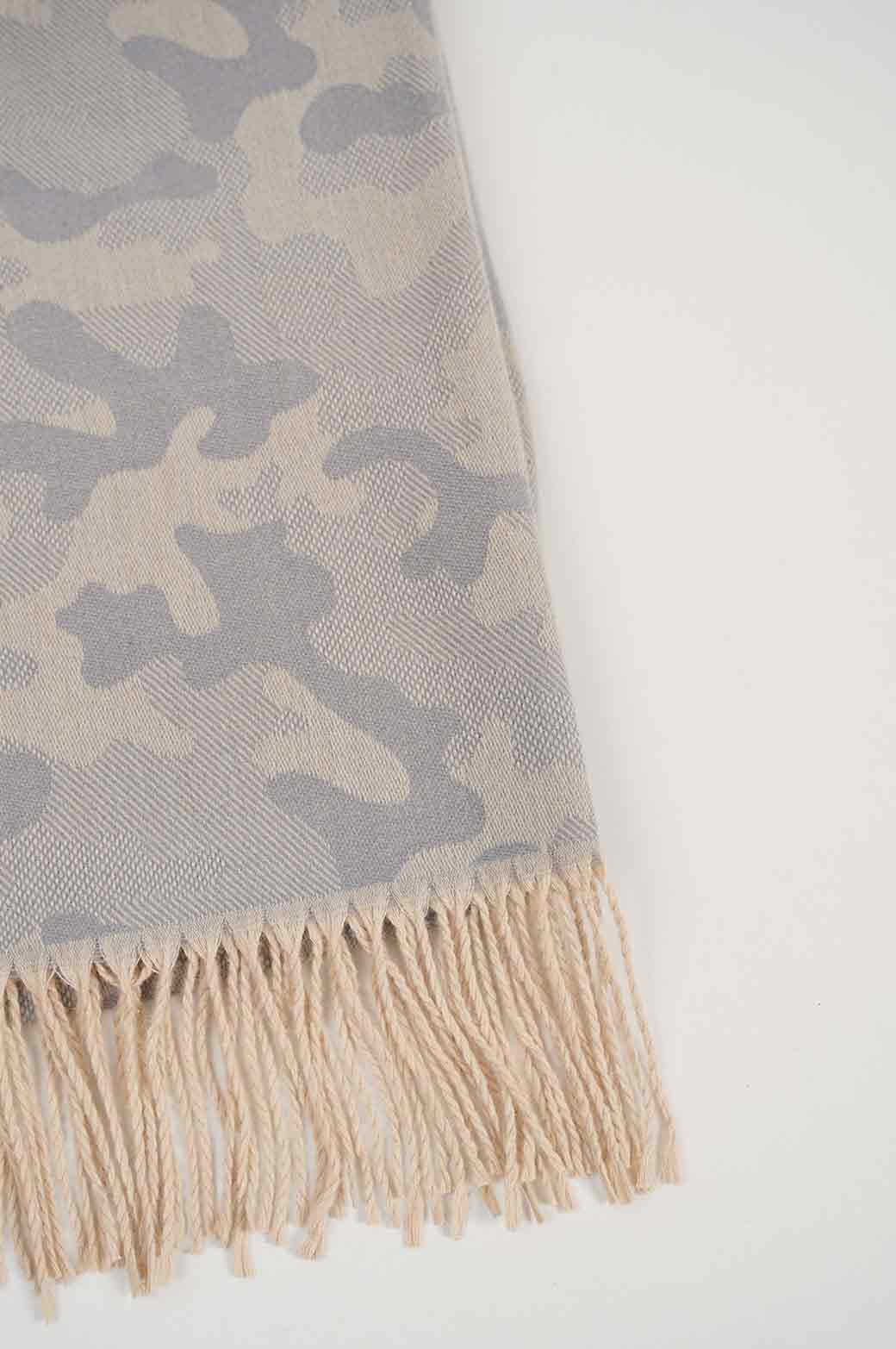 GREY CAMOUFLAGE WINTER SCARF