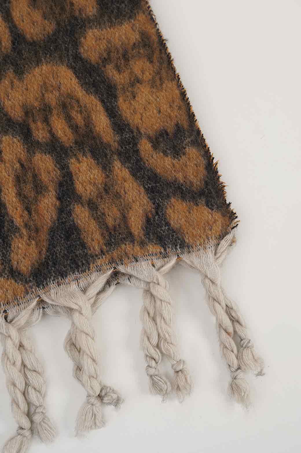 BLACK KHAKI PLUSH JUNGLE SCARF